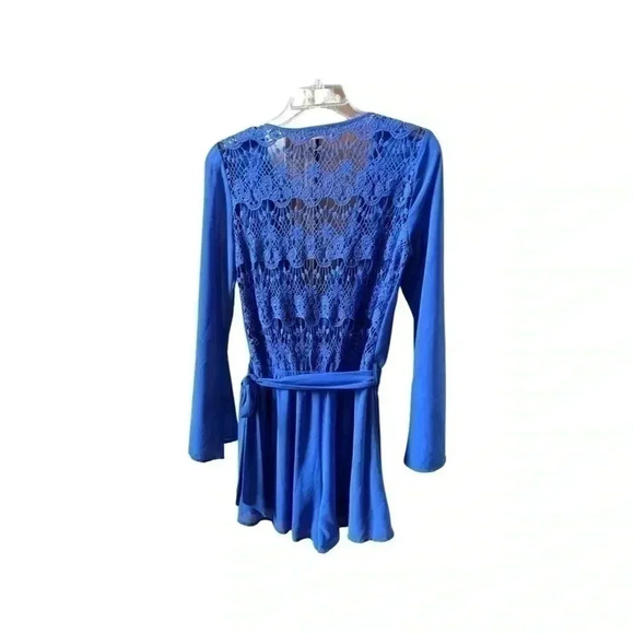 Blue Altar'd State  State Long Sleeve Romper Size Small Excellent used condition - Picture 2 of 12
